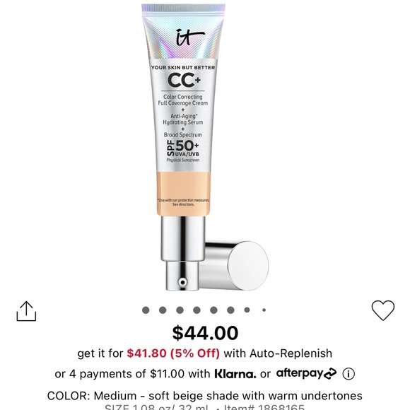 it cosmetics Other - IT Cosmetics Medium CC Foundation